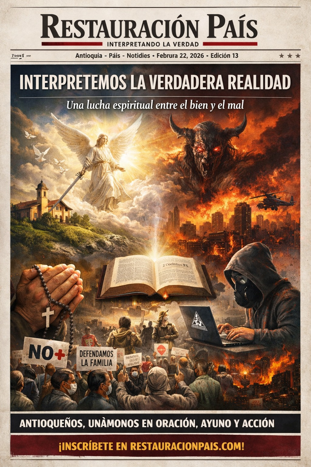 Interpretemos la verdadera realidad” y el llamado a una unidad espiritual en tiempos de crisis