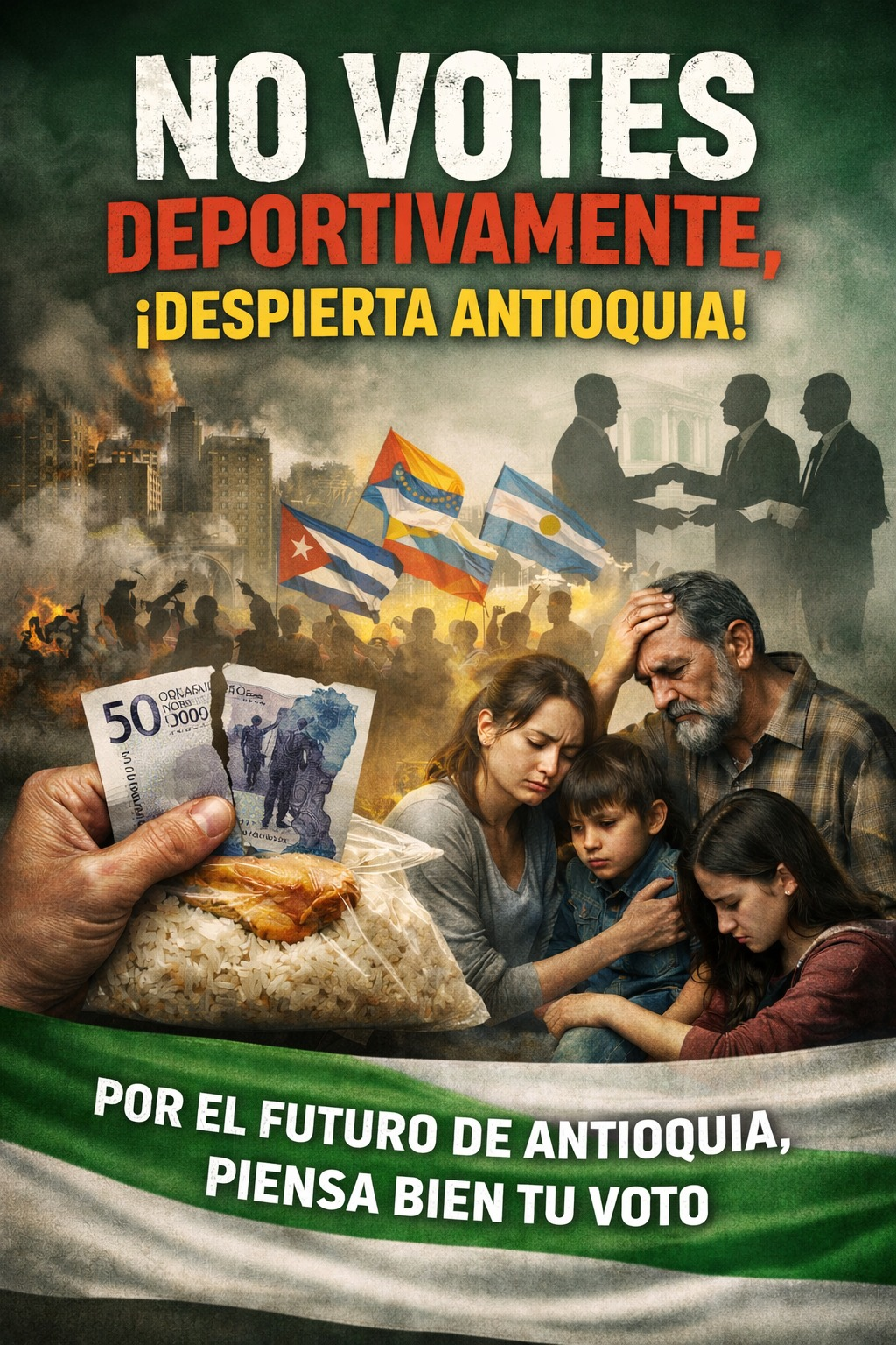 “No vote deportivamente”: Restauración País llama a un voto consciente para proteger el futuro de Antioquia